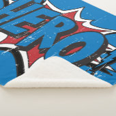 ヴィンテージヒーローアートグラフィックすごいヒーローアート シェルパブランケット (3/4)