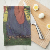 ヴィンテージヒーロープリンスナイト輝くアーマープリンセス キッチンタオル (四つ折り)