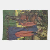 ヴィンテージヒーロープリンスナイト輝くアーマープリンセス キッチンタオル (横)