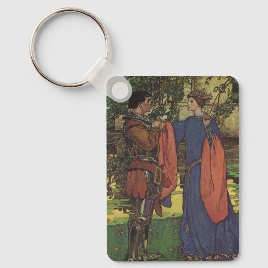 ヴィンテージヒーロープリンスナイト輝くアーマープリンセス キーホルダー (正面)