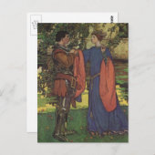 ヴィンテージヒーロープリンスナイト輝くアーマープリンセス ポストカード (正面/裏面)