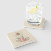 ヴィンテージビアトリックスポッターの仕立てグロスターマウス ストーンコースター (横)