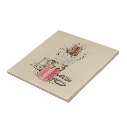 ヴィンテージビアトリックスポッターの仕立てグロスターマウス タイル (側面)