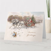 ヴィンテージビアトリックスポッタークリスマスグリーティングホリデー カード (正面)