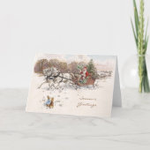 ヴィンテージビアトリックスポッタークリスマスグリーティングホリデー シーズンカード (正面)