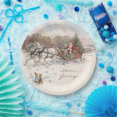 ヴィンテージビアトリックスポッタークリスマスグリーティングホリデー ペーパープレート (パーティー)