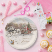 ヴィンテージビアトリックスポッタークリスマスグリーティングホリデー ペーパープレート (パーティー)