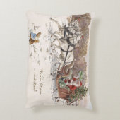 ヴィンテージビアトリックスポッタークリスマスラビッツとサンタ アクセントクッション (裏面(縦))