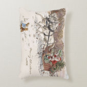 ヴィンテージビアトリックスポッタークリスマスラビッツとサンタ アクセントクッション (正面(垂直))