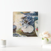 ヴィンテージビアトリックスポッターネズミテーラーオブグロスター スクエア壁時計 (ホーム)