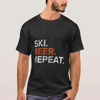 ヴィンテージビアリピーターおもしろいスキーファン Tシャツ