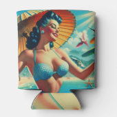 ヴィンテージビキニのピンアップ 缶クーラー (裏面)