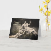 ヴィンテージビクトリアナマザーズデイカード カード (黄色い花)