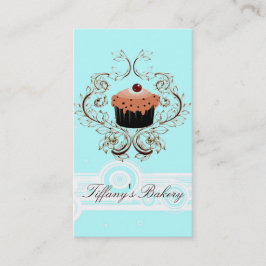 ヴィンテージビクトリアファンシーブティックブルー名刺 名刺