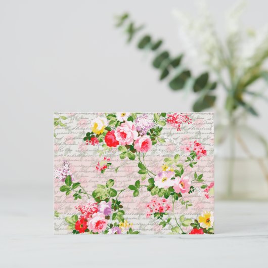 ヴィンテージビクトリアンお洒落ガーデン ポストカード (スタンド正面)