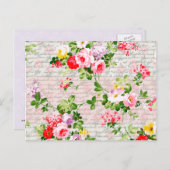 ヴィンテージビクトリアンお洒落ガーデン ポストカード (正面/裏面)