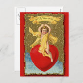 ヴィンテージビクトリアンからバレンタインデー シーズンポストカード (正面/裏面)