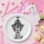 ヴィンテージビクトリアンこうもり ペーパープレート (パーティー)