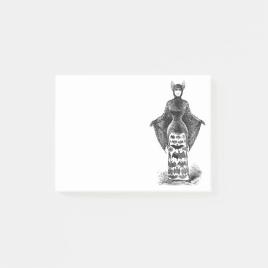 ヴィンテージビクトリアンこうもり ポストイット (正面)