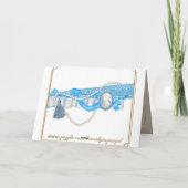 ヴィンテージビクトリアンな愛革ばら色の写真フレーム シーズンカード (裏面)