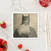 ヴィンテージビクトリアンに耳をつけた男 スタンダードカクテルナプキン (インサイチュ)