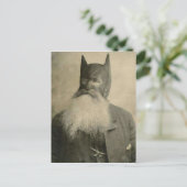 ヴィンテージビクトリアンに耳をつけた男 ポストカード (スタンド正面)