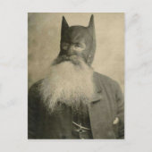 ヴィンテージビクトリアンに耳をつけた男 ポストカード (正面)