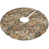 ヴィンテージビクトリアンのおもちゃパターン ブラッシュドポリエステルツリースカート (アングル)