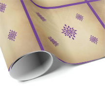 ヴィンテージビクトリアンのエレガント金ゴールドと紫