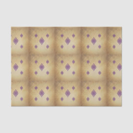 ヴィンテージビクトリアンのエレガント金ゴールドと紫 薄葉紙