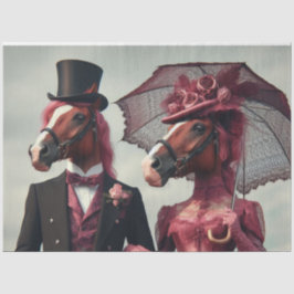 ヴィンテージビクトリアンのカップルの切り離し 薄葉紙