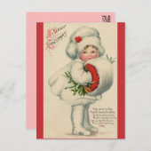 ヴィンテージビクトリアンのクリスマスの子ども（ミスタントウあり） ポストカード (正面/裏面)