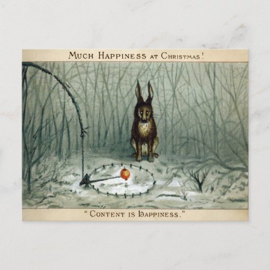 ヴィンテージビクトリアンのクリスマス葉書 ポストカード (正面)