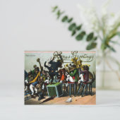 ヴィンテージビクトリアンのクリスマス葉書 ポストカード (スタンド正面)