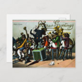 ヴィンテージビクトリアンのクリスマス葉書 ポストカード (正面/裏面)