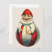 ヴィンテージビクトリアンのクリスマス葉書 ポストカード (正面/裏面)