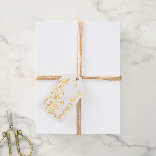 ヴィンテージビクトリアンのクリスマス ギフトタグ (麻糸付属)