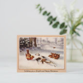 ヴィンテージビクトリアンのクリスマス ポストカード (スタンド正面)