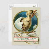 ヴィンテージビクトリアンのクリスマス ポストカード (正面/裏面)