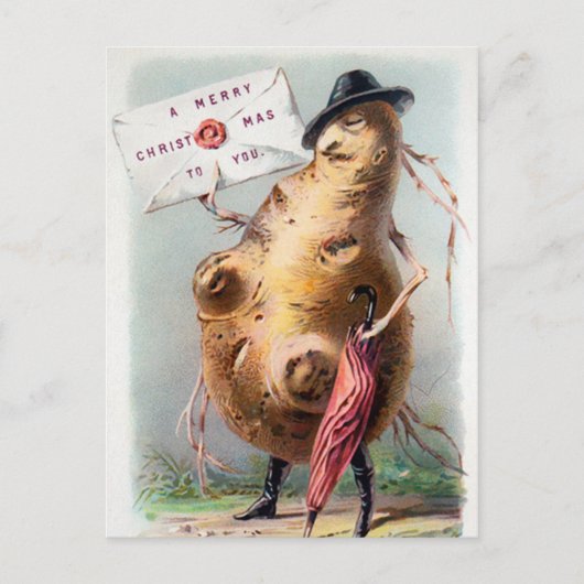 ヴィンテージビクトリアンのクリスマス ポストカード (正面)