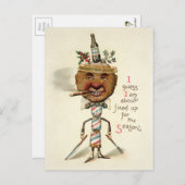 ヴィンテージビクトリアンのクリスマス ポストカード (正面/裏面)