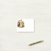 ヴィンテージビクトリアンのドレスにパラソルを着た女性 ポストイット (デスク上)