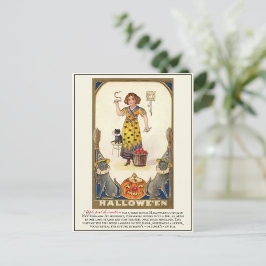 ヴィンテージビクトリアンのハロウィーンの伝統 ポストカード (スタンド正面)
