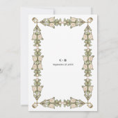 ヴィンテージビクトリアンのリハ結婚ーサルディナー 招待状 (裏面)