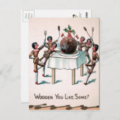 ヴィンテージビクトリアンの人形プラムプリン ポストカード (正面/裏面)