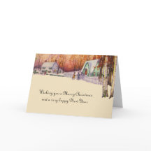 ヴィンテージビクトリアンの冬の景色