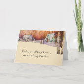 ヴィンテージビクトリアンの冬の景色 シーズンカード (正面)