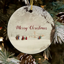 ヴィンテージビクトリアンの冬場 セラミックオーナメント