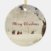 ヴィンテージビクトリアンの冬場 セラミックオーナメント (正面)