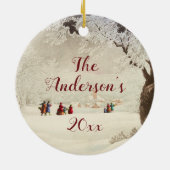 ヴィンテージビクトリアンの冬場 セラミックオーナメント (裏面)